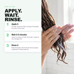 How to use Morfose Biotin hair mask: apply, wait five minutes, rinse
