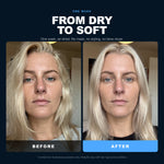 Morfose Bubbless Shampoo Collagen before and after: hair before styling and the finished look