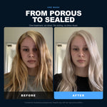 Morfose Bubbless Hair Mask Collagen before and after: hair before styling and the finished look