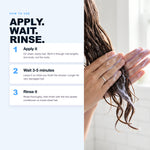 How to use Morfose Collagen hair mask: apply, wait five minutes, rinse