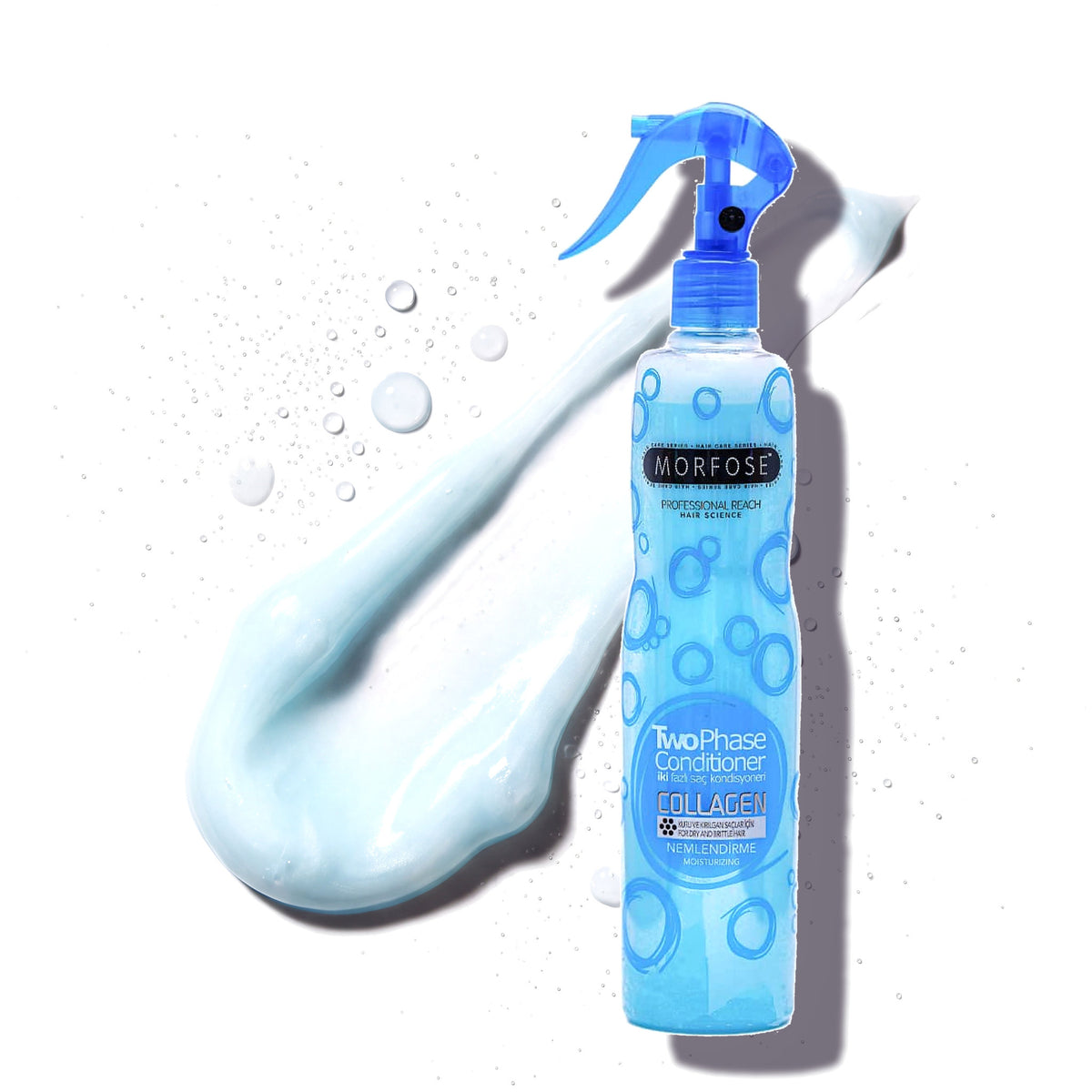 Morfose Two Phase Collagen leave-in spray, heat protection, 13.53 fl oz