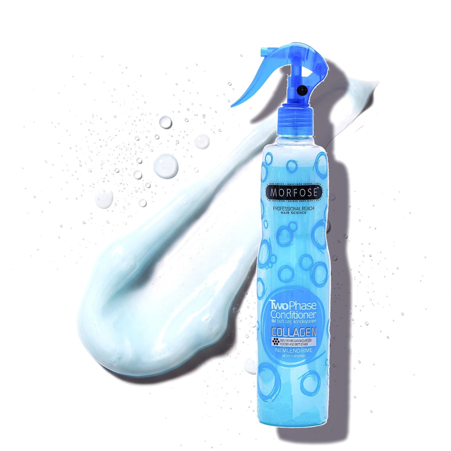 Morfose Two Phase Collagen leave-in spray, heat protection, 13.53 fl oz