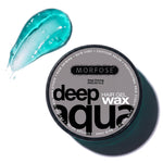 Morfose Deep Aqua hair gel wax jar, Level 5 maximum hold, 5.92 fl oz