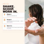 How to use Morfose Styling Hair Mousse: shake, scoop, work