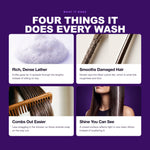 Morfose Keratin shampoo benefits: Rich, Dense Lather, Smooths Damaged Hair, Combs Out Easier