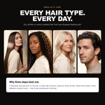 Morfose Milk Therapy set on straight, curly, bleached and men's hair — why three steps beat one