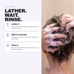 How to use Morfose Professional Silver Shampoo: lather, wait, rinse