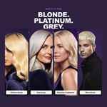 Morfose Professional Silver Shampoo on straight, curly, bleached and men's hair