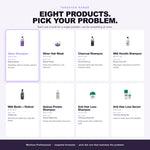 Morfose targeted range: silver, charcoal, keratin, biotin, quinoa and scalp care