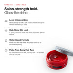 Morfose Ultra Aqua benefits: Water-Based Formula, Level 3 Hold, High-Shine Finish