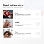 How to apply Morfose Ultra Aqua: scoop, emulsify, shape