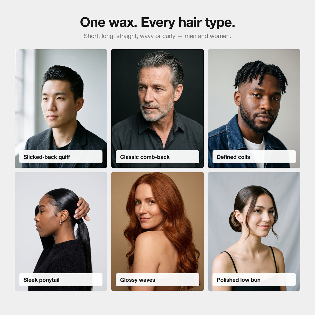 Morfose Ultra Aqua styled on straight, wavy, curly or coily - men and women