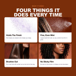 Morfose Styling Hair Spray benefits: Holds The Finish, Fine, Even Mist, Brushes Out