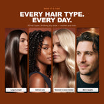Morfose Styling Hair Spray on straight, curly, bleached and men's hair