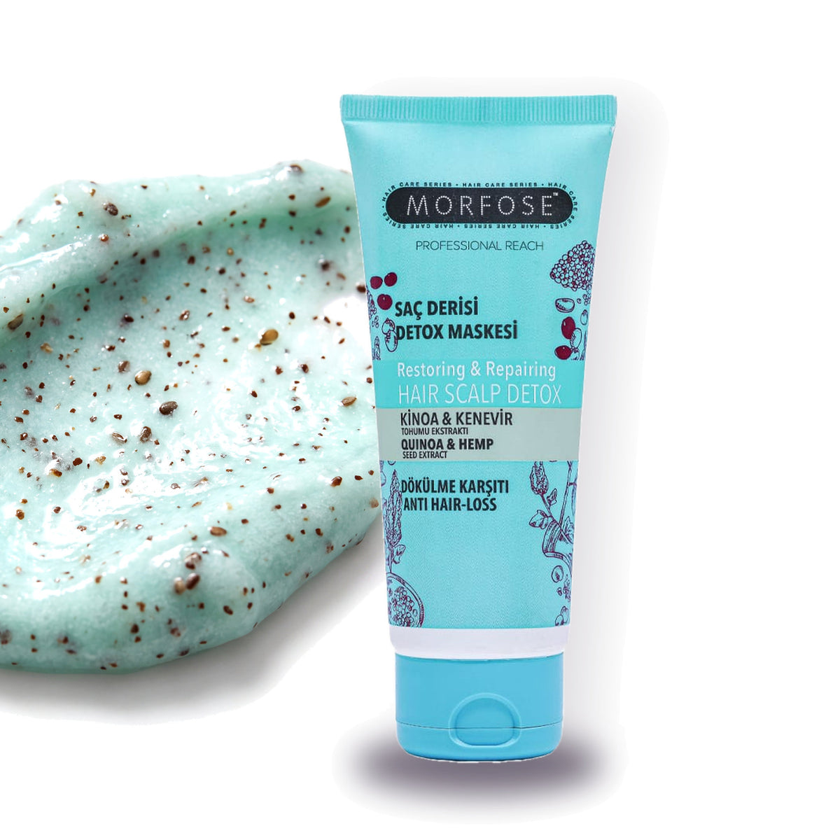 Morfose Quinoa and Hemp Scalp Detox Mask, 8.45 fl oz