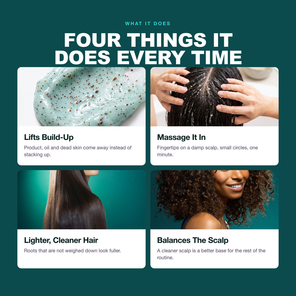 Morfose Quinoa and Hemp Scalp Detox Mask benefits: Lifts Build-Up, Massage It In
