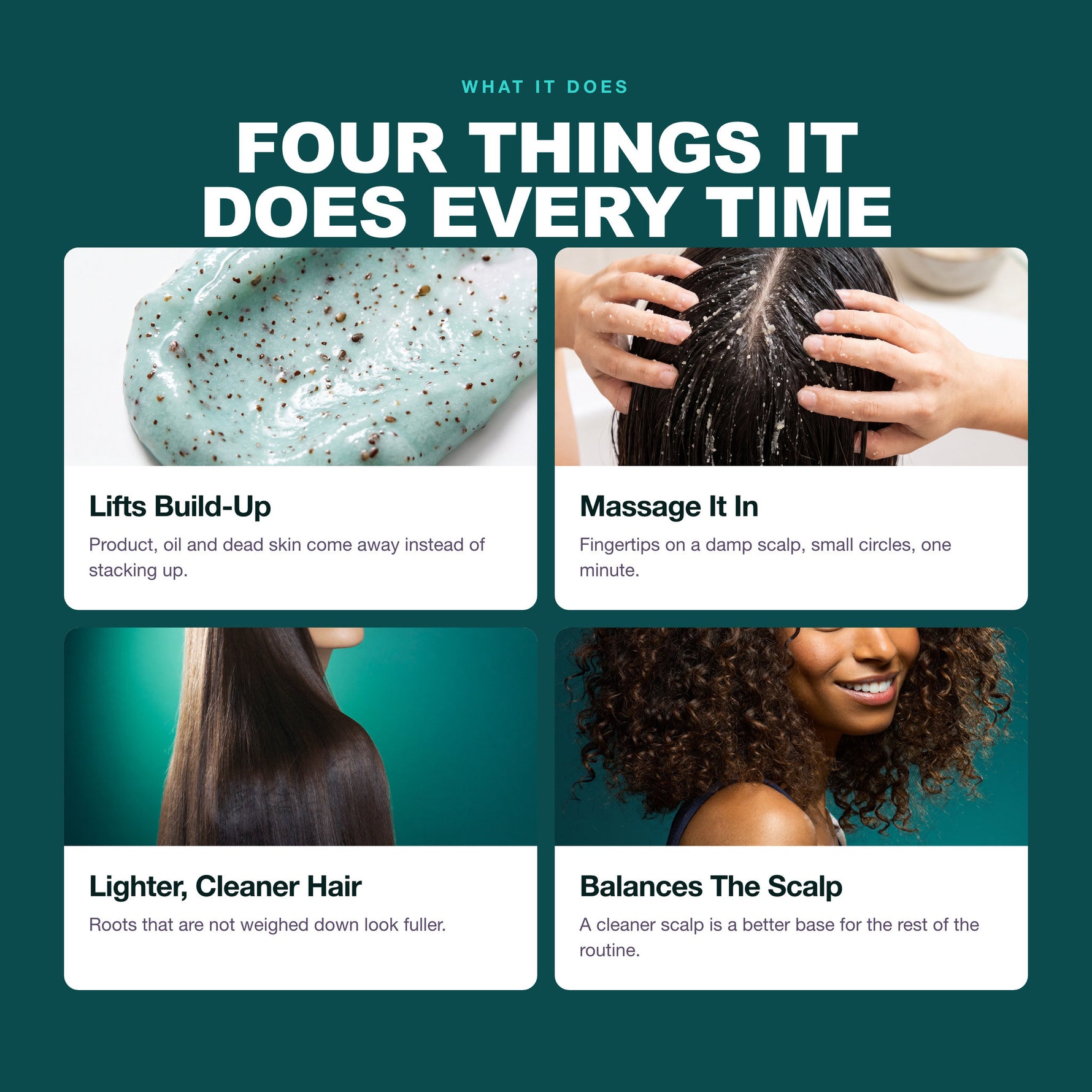 Morfose Quinoa and Hemp Scalp Detox Mask benefits: Lifts Build-Up, Massage It In