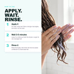 How to use Morfose Quinoa & Hemp hair mask: apply, wait five minutes, rinse