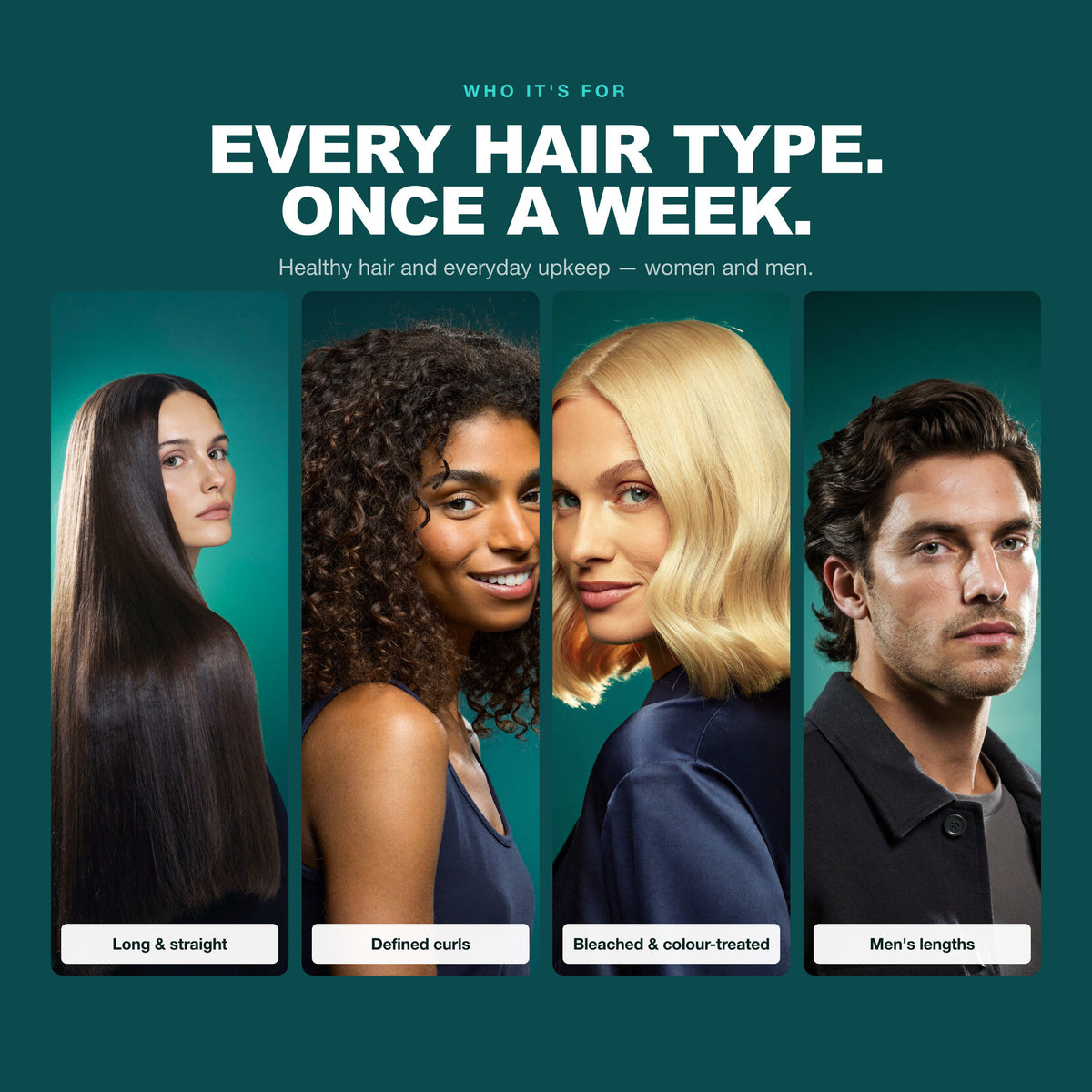 Morfose Quinoa & Hemp hair mask on straight, curly, bleached and men's hair