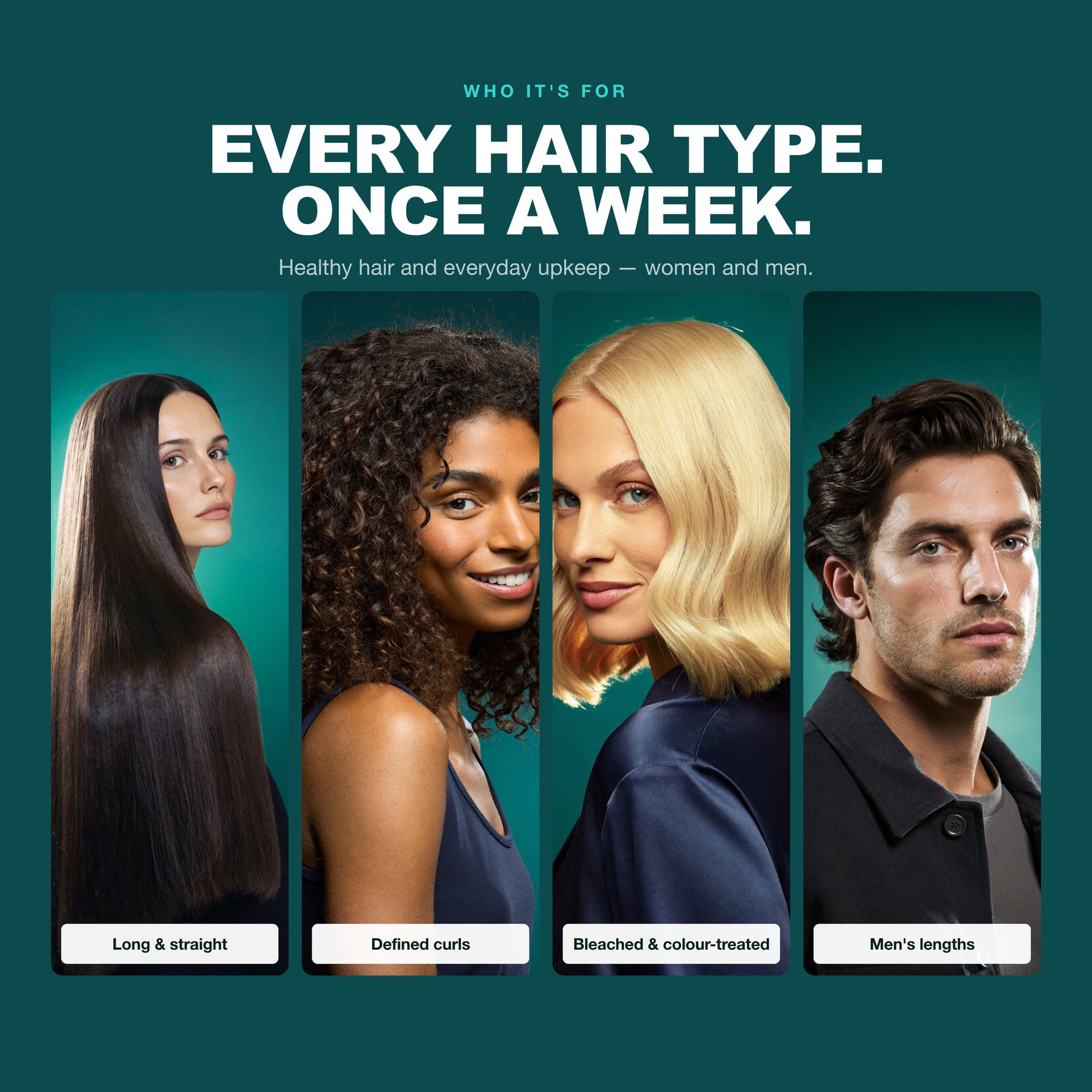 Morfose Quinoa & Hemp hair mask on straight, curly, bleached and men's hair