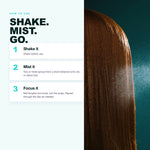 How to use Morfose Quinoa and Hemp Hair Perfume: shake, mist, focus