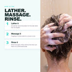 How to use Morfose Professional Anti-Hair Loss Shampoo: lather, massage, rinse