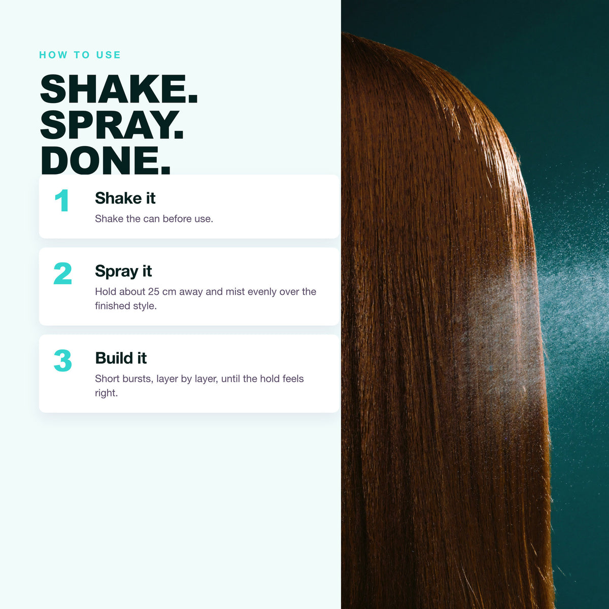 How to use Morfose Styling Sea Salt Spray: shake, spray, build