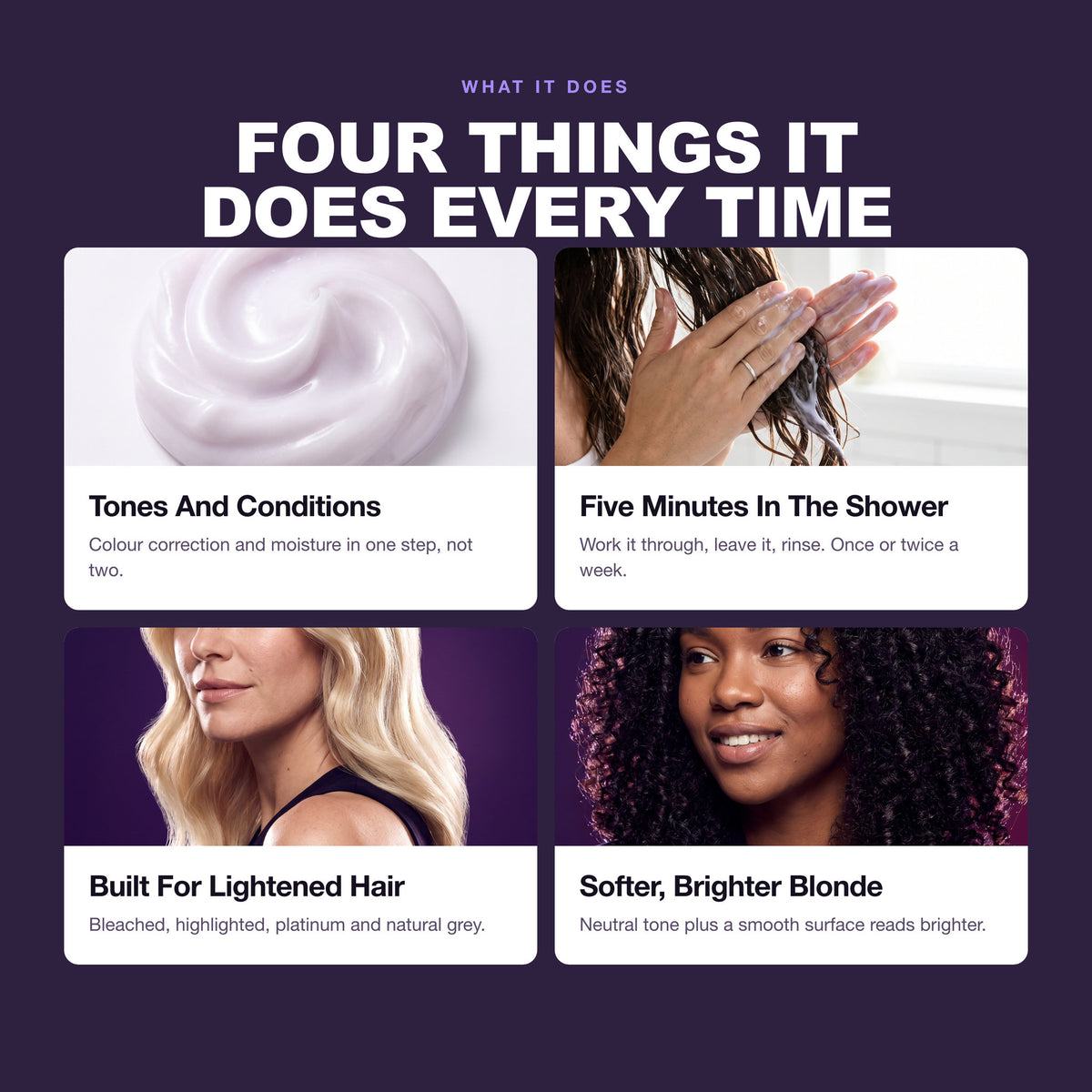 Morfose Professional Silver Hair Mask benefits: Tones And Conditions, Five Minutes In The Shower