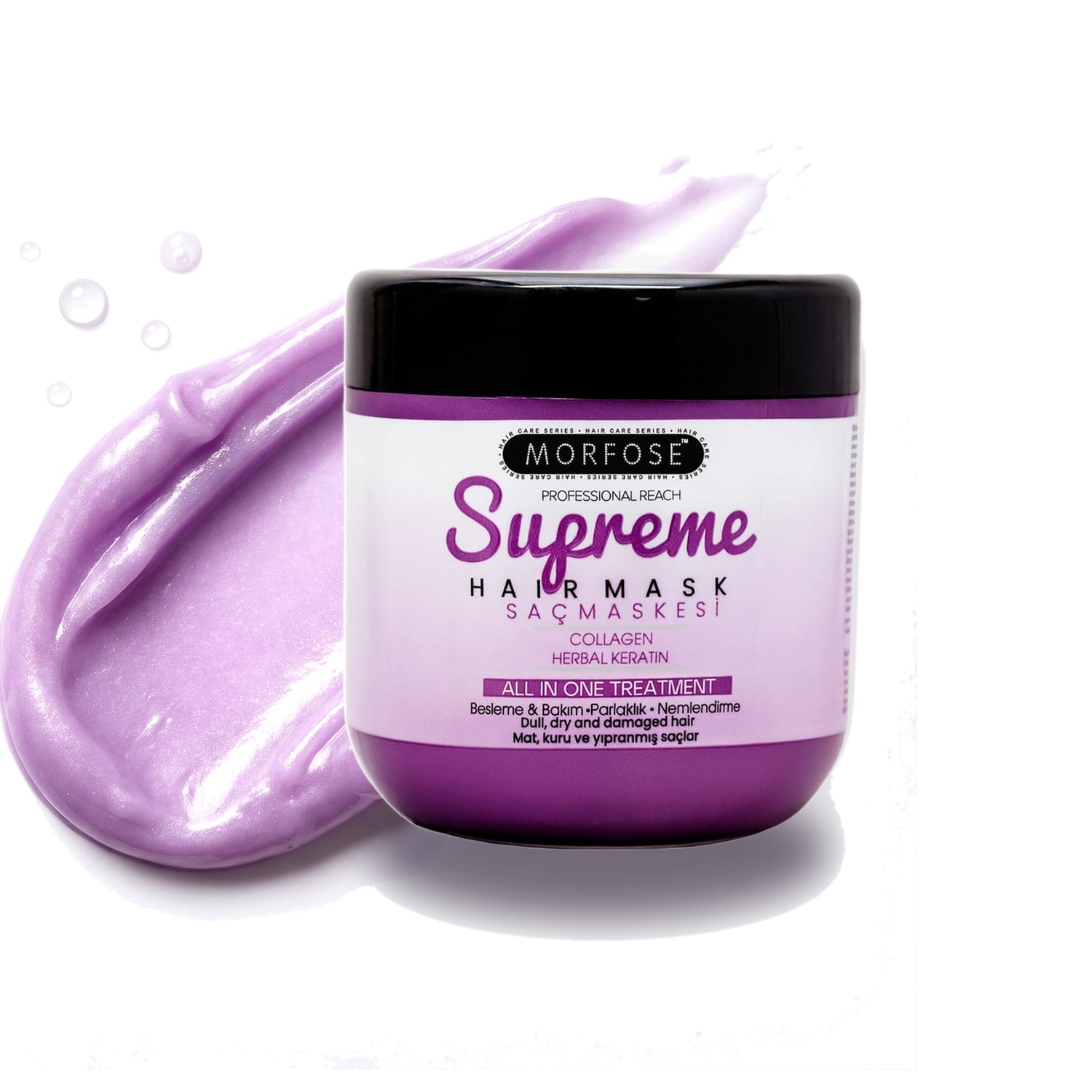 Morfose Supreme hair mask jar, deep conditioning treatment, 16.9 fl oz