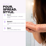 How to use Morfose Supreme Hair Milk: pour, spread, style