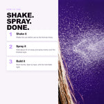 How to use Morfose Supreme Hair Spray: shake, spray, build