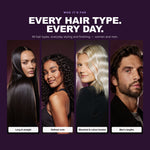 Morfose Supreme Hair Spray on straight, curly, bleached and men's hair