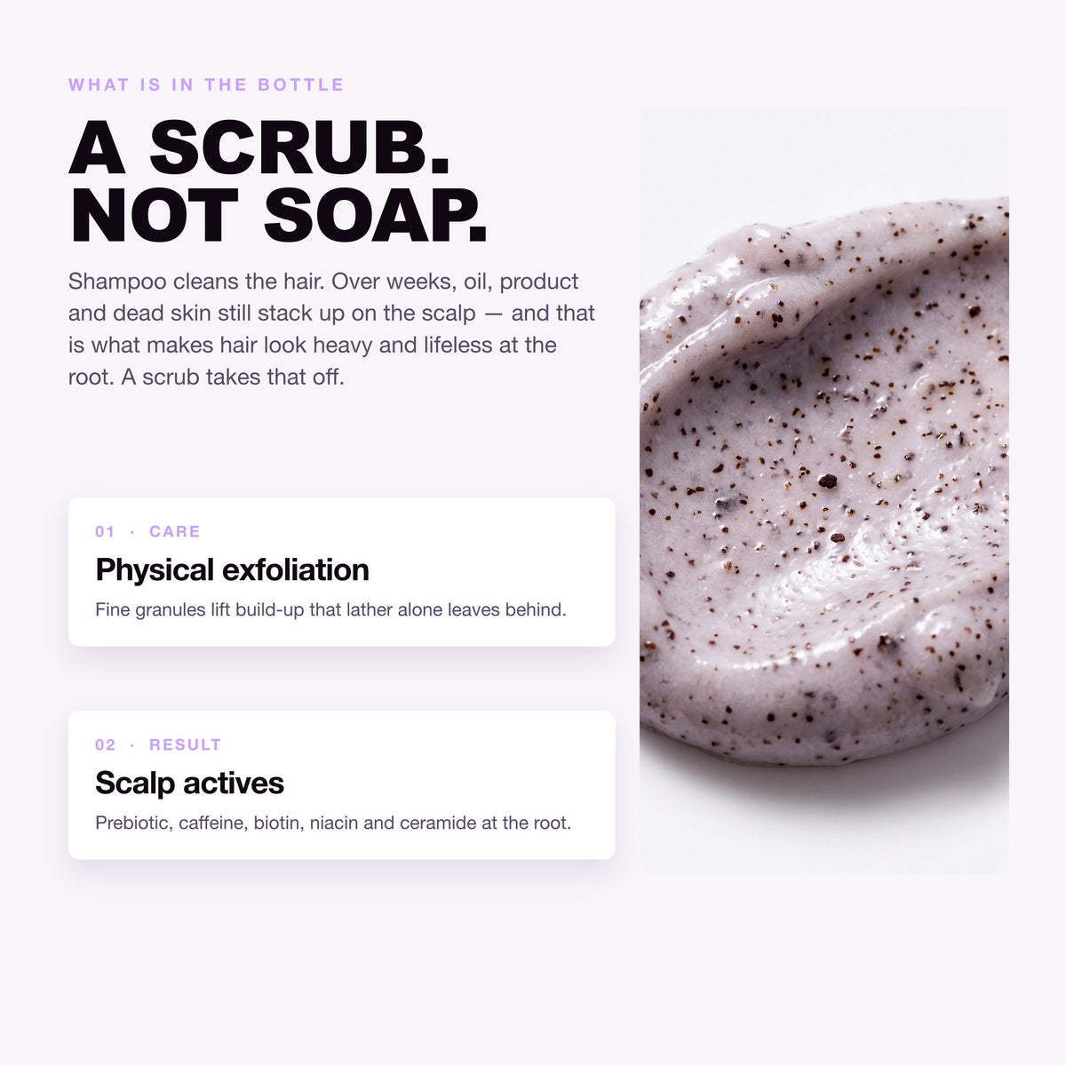 Morfose Supreme Scalp Detox Mask: physical exfoliation and scalp actives