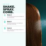How to use Morfose Quinoa and Hemp leave-in: shake, spray, comb
