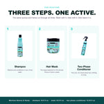 Morfose Quinoa and Hemp routine: shampoo, hair mask, two-phase conditioner