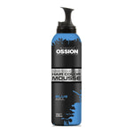 Ossion Semi Permanent Hair Color Mousse for Men, Blue — 150 ml can on a white background