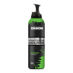 Ossion Semi Permanent Hair Color Mousse for Men, Green — 150 ml can on a white background