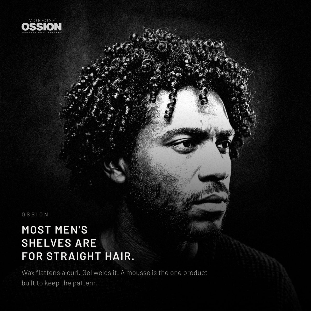Portrait of a man with tight, well-defined curls