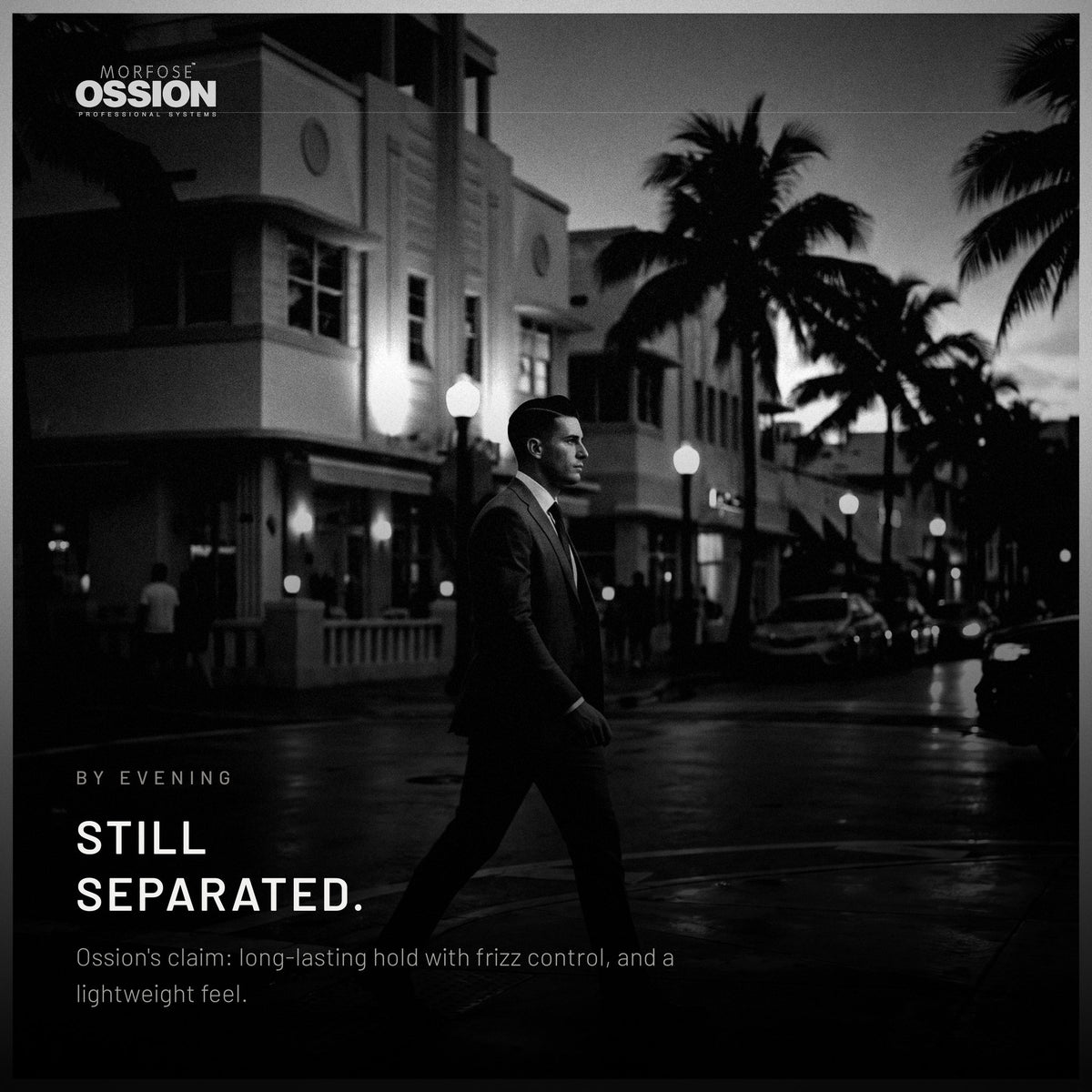 A man on a wet street at night, his curls still separated