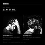 Ossion Sea Salt Spray used on damp hair and on dry hair