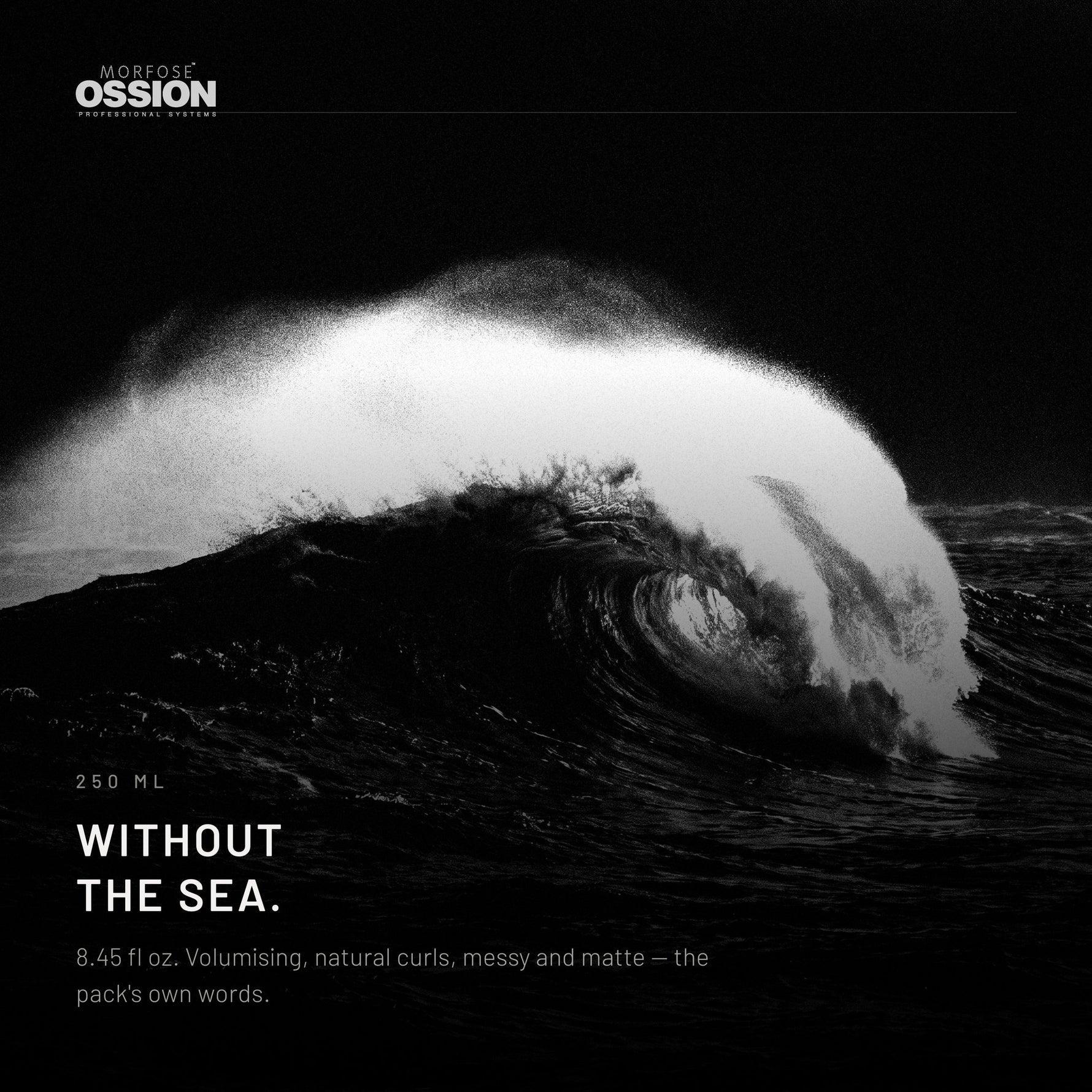 An ocean wave breaking, the look this spray is named after