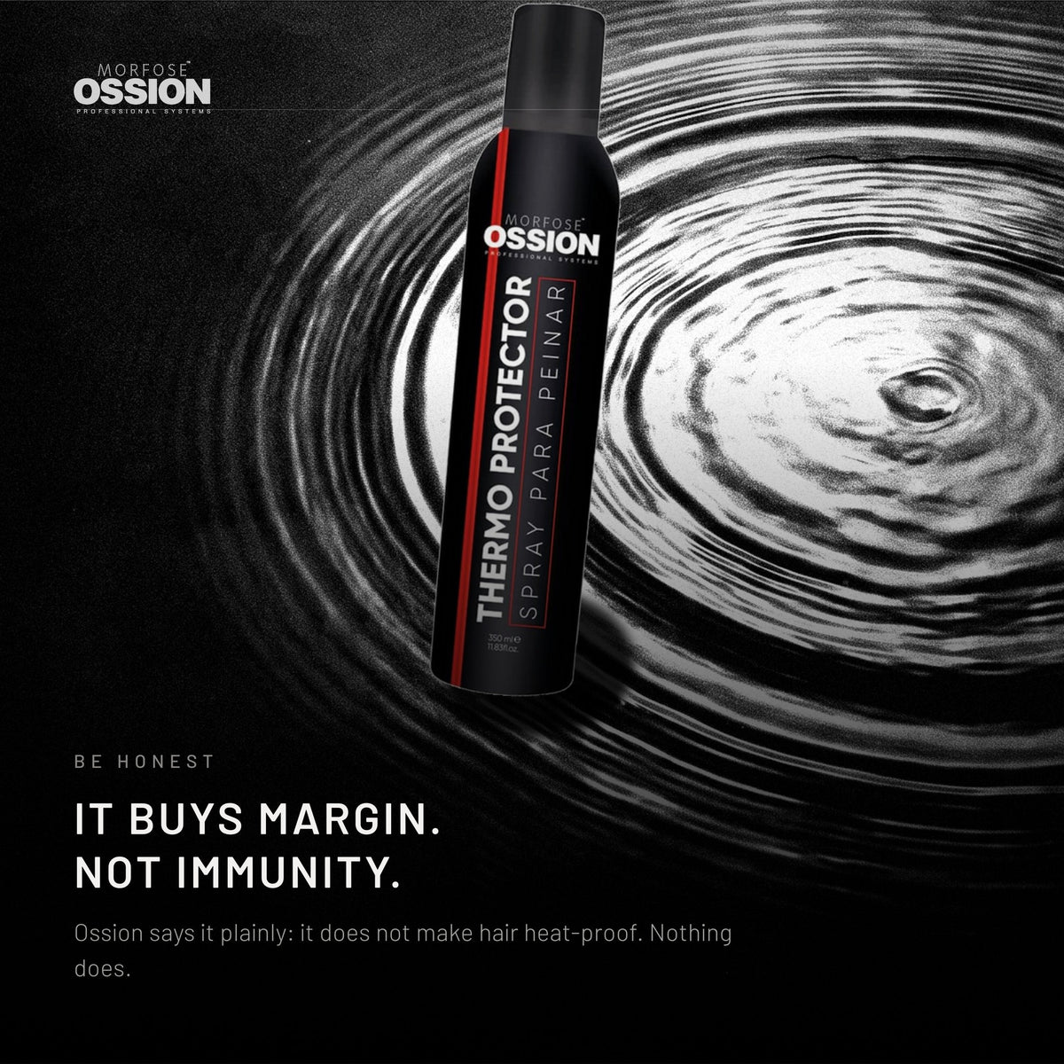 Ossion Thermo Protector can resting on rippling water