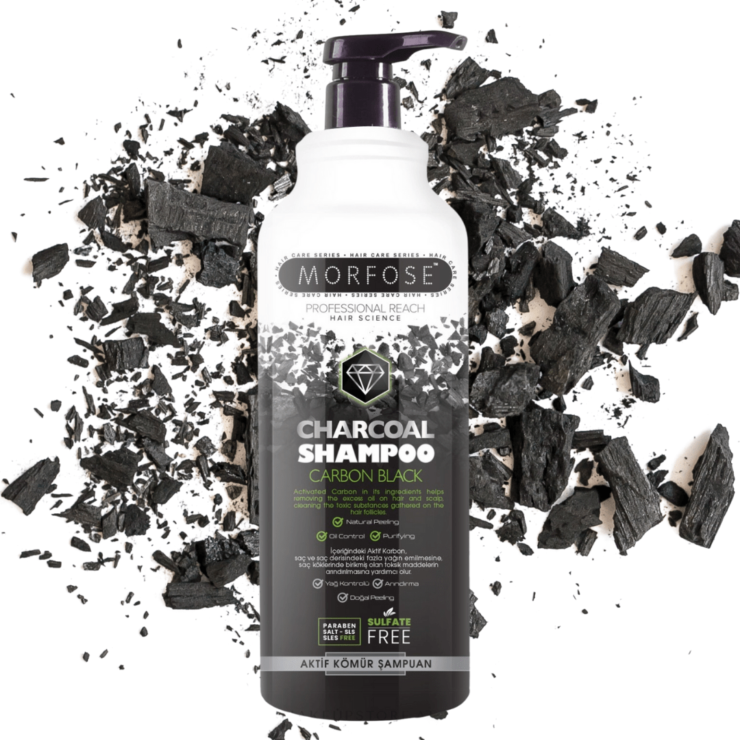 Morfose Professional Activated Carbon Hair Shampoo, Repairs and Protects, Fuller, Healthier, Softer Look, Eliminates Dryness, Damage, Removes Excess Oil on Hair and Scalp, 33.81 Fl oz… - themorfose