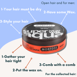 Morfose Super Aqua Hair Gel Wax with Extra Strong Hold, All Day Long, Hair Wax for Women and Men, Edge Wax, Gel Wax, Manage Flyaways, and Curls, Barra de Cera para el Cabello, 5.92 fl. oz. - themorfose