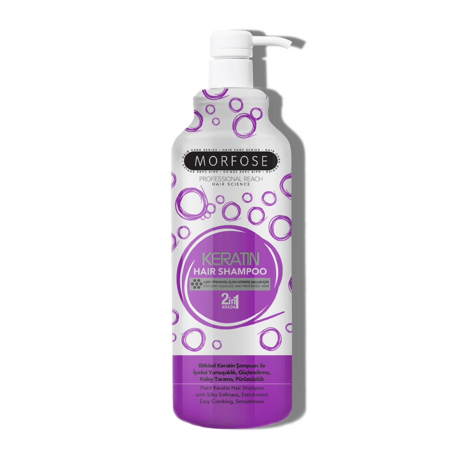 Morfose Professional Keratin Creamy Hair Shampoo for Dry, Damaged, or Brittle Strands, 12 Essential Amino Acids and Proteins, Repairs and Protects, fuller, healthier, softer look, Eliminates Dryness, Damage, and Split Ends, 1000 ml - themorfose