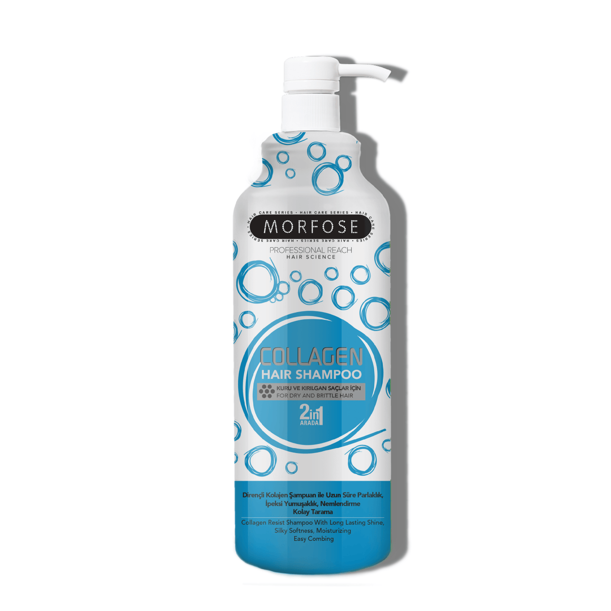 Morfose Professional Collagen Creamy Hair Shampoo for Dry, Damaged, or Brittle Strands, 12 Essential Amino Acids and Proteins, Repairs and Protects, fuller, healthier, softer look, Eliminates Dryness, Damage, and Split Ends, 1000 ml - themorfose