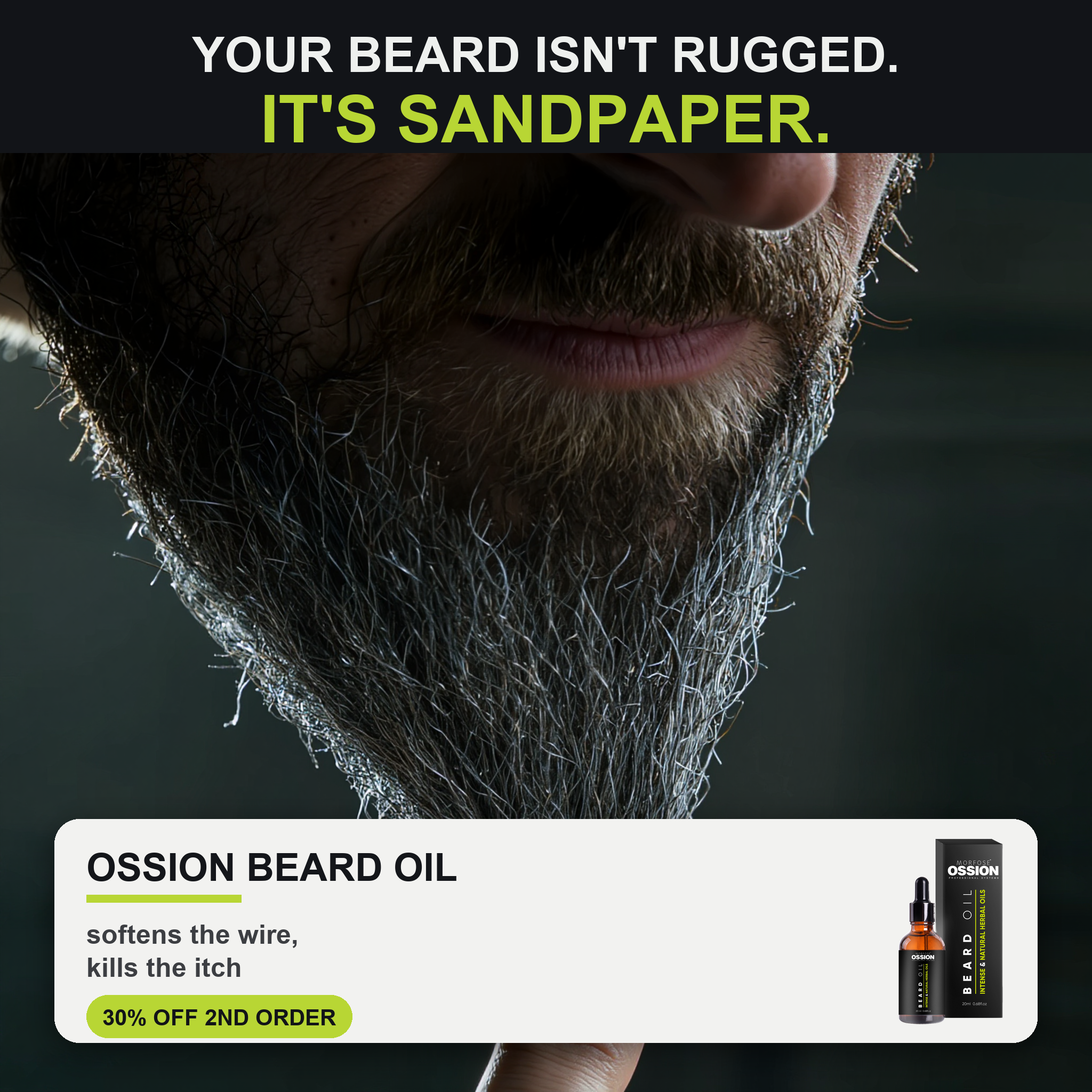 Ossion Beard Oil ad